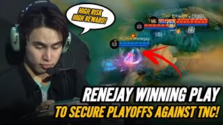 RENEJAY WINNING PLAY TO SECURE PLAYOFFS AGAINST TNC  HIGH RISK HIGH REWARD [upl. by Lenrad]