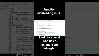 Function overloading inc program [upl. by Hughmanick114]