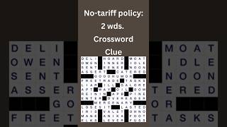 Notariff policy 2 wds Crossword Clue crossword crosswordpuzzles [upl. by Glaser]