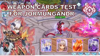 JORMUNGANDR WEAPON CARDS TEST IN PVP  RAGNAROK MOBILE [upl. by Thecla857]