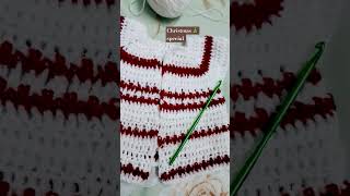 Christmas special baby romper inprogressbabycrochet christmas yarn viralvideo [upl. by Ellirpa764]