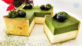 Cheesecake Tart with Matcha Chocolate Custard  Matcha Cheesecake Tart Recipe [upl. by Inahteb629]