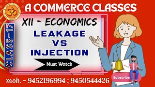 Xii  Leakage vs Injection A Commerce Classes [upl. by Aihseit323]