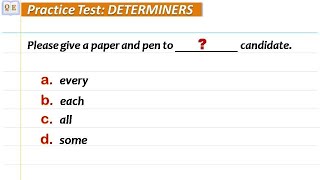 Practice Test Determiners Few a few little a little each every some lots of much enough [upl. by Mich]