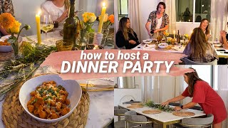 HOST A DINNER PARTY with me  Decor Table Setting Planning amp Hosting Tips 2022 [upl. by Attah]