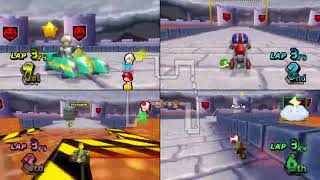 Mario Kart Wii ✦ 4 Players 516 Leaf Cup Mirror [upl. by Mab373]