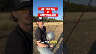 Massive duct tape ball vs 70 lb compound bow [upl. by Cower]