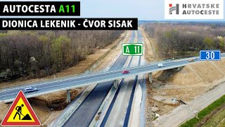 PREGLED RADOVA Autocesta A11 dionica Lekenik  Sisak [upl. by Brien]