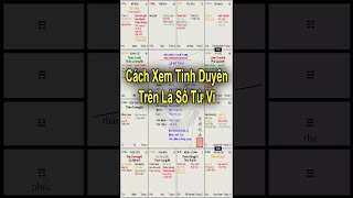 Cách Xem Tình Duyên Qua Lá Số Tử Vi  Chấm Số Tử Vi [upl. by Nohj945]