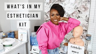 WHATS IN MY ESTHETICIAN KIT  ESTHETICS INSTITUTE 2019 [upl. by Sunda]