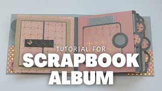 SCRAPBOOK ALBUM TUTORIAL  SCRAPBOOK IDEAS [upl. by Esorlatsyrc]