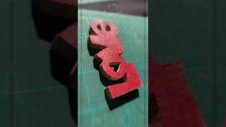 DIY scroll saw cutting Text Cutting Love Keychain woodworking ytshorts woodworking scrollsaw [upl. by Anaujik]