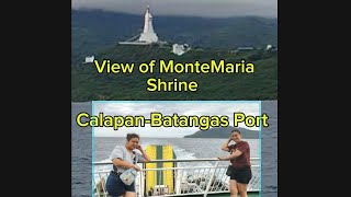 From Calapan Port to Batangas Port view of MonteMaria Shrine [upl. by Yssor]