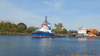 SIMSON  NordOstseeKanal👍🌊😍schiffe tug tugs schlepper dredger dredging nordostseekanal nok [upl. by Nozicka]