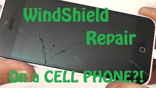 Using a Windshield Repair Kit on a Cracked Smart Phone [upl. by Naitsirk]