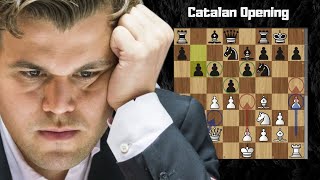 Magnus invents a NEW WAY to play the Catalan Opening [upl. by Lenrad]