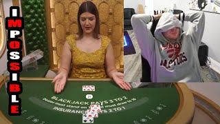 The Most IMPOSSIBLE BlackJack Session Ever [upl. by Grefer]