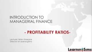 Profitability Ratios [upl. by Tarazi]