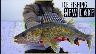 Guide to Ice Fishing Walleyes on a NEW LAKE [upl. by Appel614]