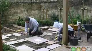 Laying a patio with planting pockets  Four Seasons Landscaping Oxford [upl. by Lecia277]