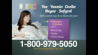 Goldwater Law Firm  Yaz Yasmin and Ocella Recall 9795050 Version 2013 [upl. by Hedvah734]