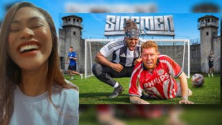 SIDEMEN LAST TO LEAVE THE FOOTBALL PITCH Part 1  Reaction [upl. by Matthaus18]