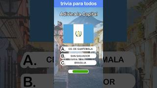 ¿Conoces todas estas capitales adivina trivias quiz trivias geografia capitales juegosdequiz [upl. by Airbmac]