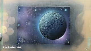 Crackle Planet  Spray Paint Art  Crackle Effect Spray Paint [upl. by Francklin]