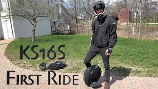 King Song 16S Electric Unicycle  First Ride Impressions [upl. by Nosliw]