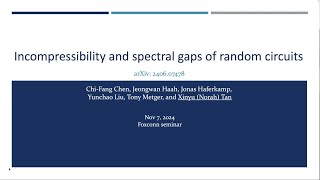 Incompressibility and spectral gaps of random circuits [upl. by Naasah]