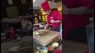 Benihana Teppanyaki Cooking Show 🥩 in Bucharest Romania shorts [upl. by Card]