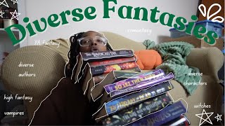 DIVERSE FANTASY RECS  All the diverse fantasies I have read in 2024 🧝🏾‍♀️  my diverse fantasy TBR [upl. by Milan]