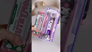 sanrio kuromi mymelody cute unboxing euthymol toothpaste toothbrush hellokitty doglover [upl. by Nomzed]