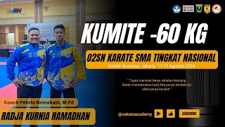 Kumite 60 Kg O2SN NASIONAL DI JAKARTARADJA KURNIA RAMADHAN SUMBAR vs KALIMANTAN TENGAH [upl. by Anatola]