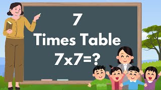 7 Times Table  Maths for Kids  Table of 7  Learn Multiplication Table of 7 x 1  7 [upl. by Cirre]