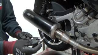 YASUNI Exhaust Piaggio MP3 Assembly Tutorial [upl. by Suolekcin]