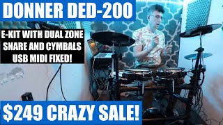 Donner DED200 Electronic Drum Kit in depth demo and review  Insanely Cheap edrum drum set [upl. by Regan]