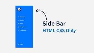 sidebar menu html css  Tarun Code [upl. by Antonetta]