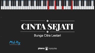 Cinta Sejati Male Key Bunga Citra Lestari Karaoke Piano Cover [upl. by Delaney]