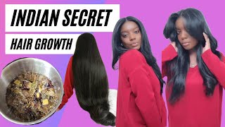 INDIAN HAIR GROWTH SECRET FOR MASSIVE HAIR GROWTH HOW TO GROW LONG HAIR FAST INCHES FOR DAYS [upl. by Armitage638]