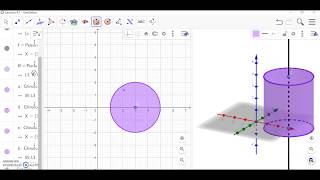 Cómo hacer un cilindro en GeoGebra [upl. by Asilrak]