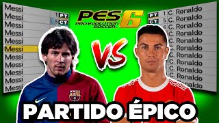 11 MESSIS vs 11 CRISTIANOS RONALDO  PES6 [upl. by Olivie]