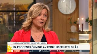 Dramatisk ökning av konkurser i år  Nyhetsmorgon  TV4 amp TV4 Play [upl. by Etnaed]