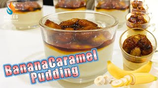 banana caramel pudding recipe Easy Sweet Recipe food yummy pudding [upl. by Rimisac]