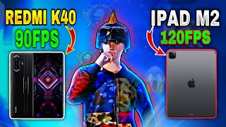 Redmi K40 Gaming vs IPad Pro M2 Pubg Test 2024 90fps K40 Gaming vs 120fps IPad Pro M2 🔥🔥 [upl. by Ardnos]