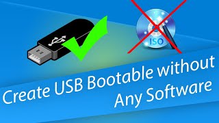 Create Bootable USB without any Software [upl. by Leagiba]