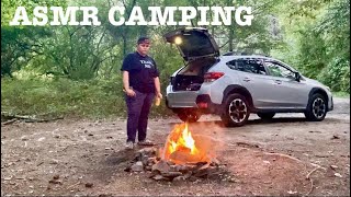 Solo Car Camping in my Subaru  Relaxing Camping ASMR [upl. by Lirrehs446]