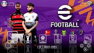 eFootball PES 2024 PPSSPP BRASILEIRÃOEUROPEU ATUALIZADO 2024 com NARRAÇÃO Galvão Bueno [upl. by Ydnagrub932]