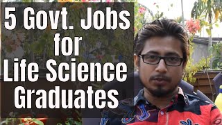 5 Best Government jobs after life science graduation in India [upl. by Atteuqihc]