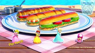 Super Mario Party Jamboree Rhythm Kitchen Peach Daisy Rosalina And Toadette [upl. by Manwell]